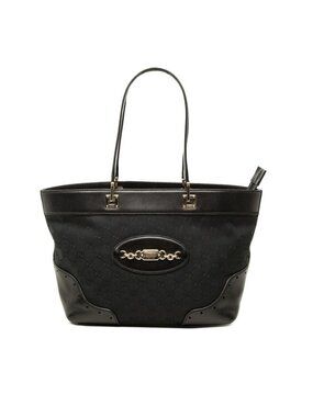 Gucci GG Canvas Tote Shoulder Bag Black